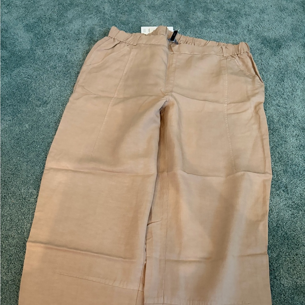 NWT Eileen Fisher Tan Ankle Pants